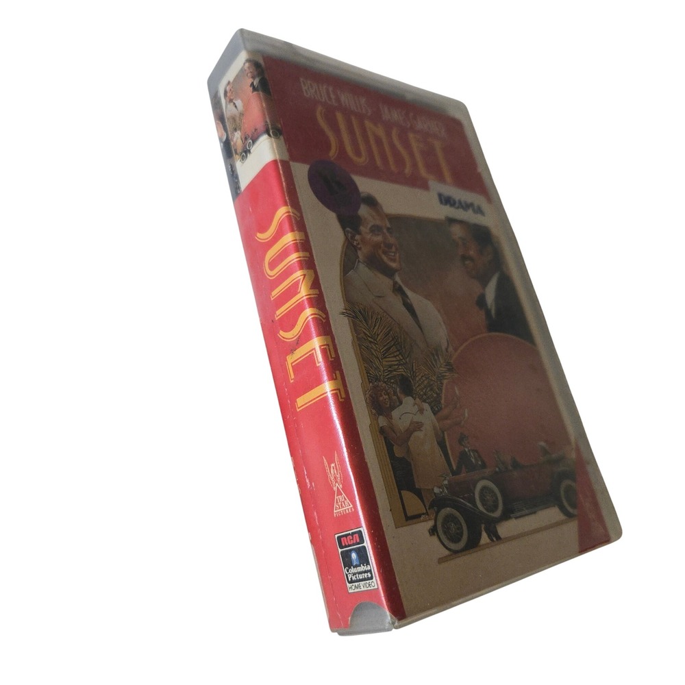 VTG 1988 SUNSET VHS TAPE Movie RCA Columbia Bruce Willis James Garner Drama USA - Picture 2 of 8